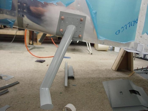 Here is one of the steps primed and mounted