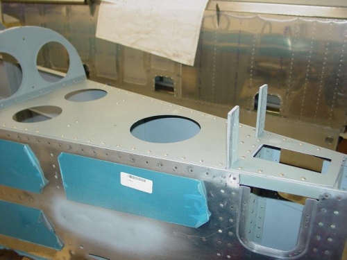 The rear deck rivited to the rear fuselage.