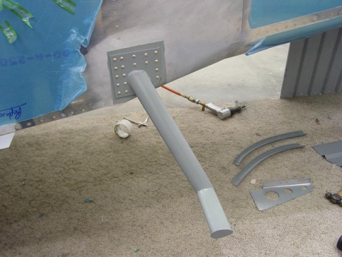 here is the left side step rivited on.