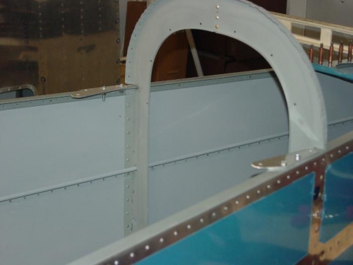 Showes both brackets mounted to the longeron.