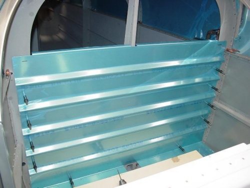 Here I am working on mounting the lugage wall.