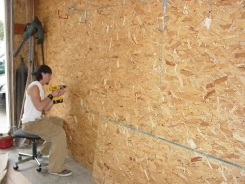 Here is Jake removeing the OSB