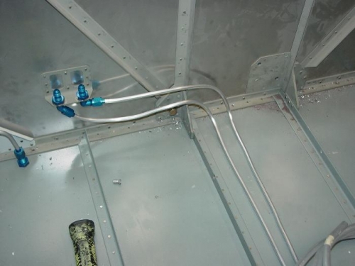 Here you can see where I have run the right side brake line.