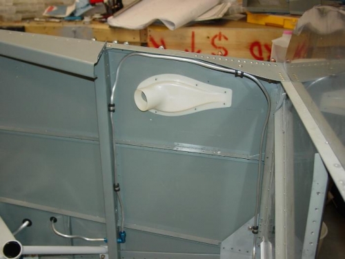 Here is the fresh air inletmounted on the inside of the fuselage.