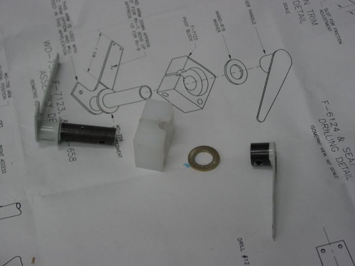 Match drilled the two handle parts.