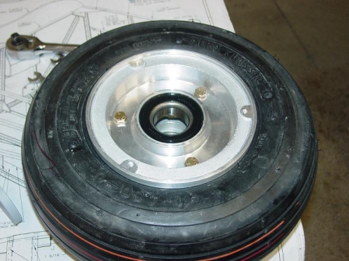 Greased the bearings and mounted them in the wheel.