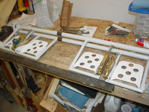 Here is an overall view of the brake and rudder peddles.