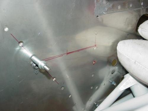 Here I am locateing where the doubler plate will go.