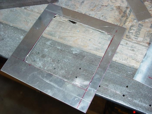 Here I have cut out the inside of the boot ring.