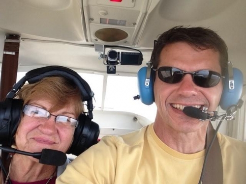 My Aunt Pat and I went flying on Oct 27. It was fun.