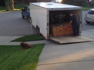Kellogg guarding the trailer.