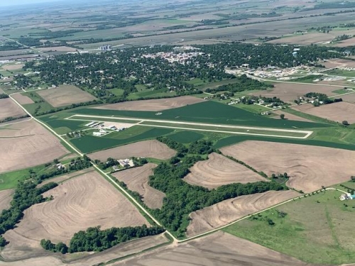 I like to pick out a small town airport and do a few T & G's.  Today's airport, Falls City.