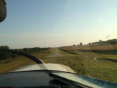 On final for Denton Airfield.  Nice fall day.