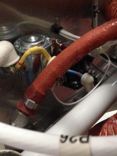 Installed diodes on the starter (blue) and master (yellow) relays.