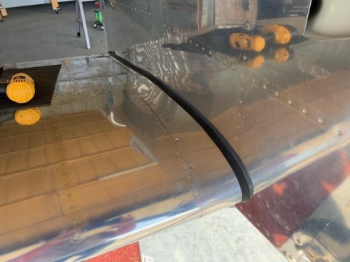 Rubber channel installed.