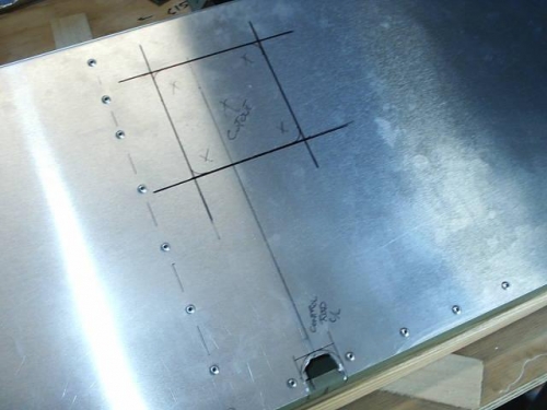 Cutout area for trim tab servo