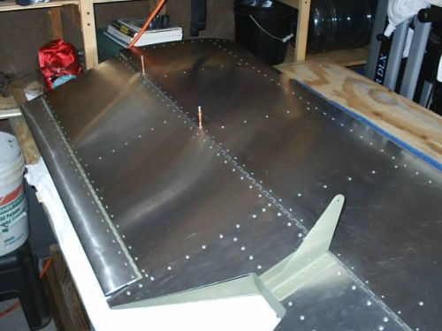 It's finally beginning to look like the tail of an airplane.