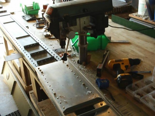 Drilling the center spar