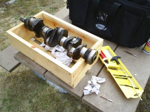 Cleaning on my home-made stand