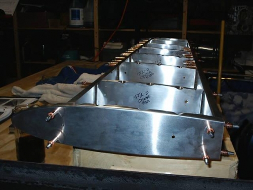 Skeleton in trial assembly with clecos