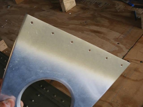 Nose rib drilled to accept A5 (5/32) rivets