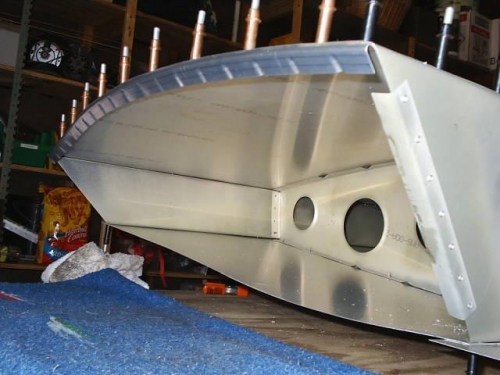 Top wingtip flange in place