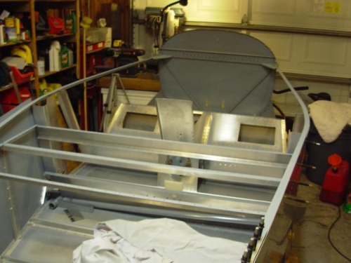 looking from the rear fuselage