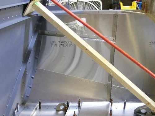 Upper and vertical stiffeners in place