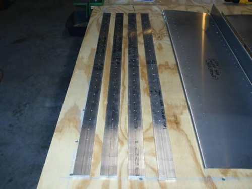 Center spar caps with #40 pilot holes