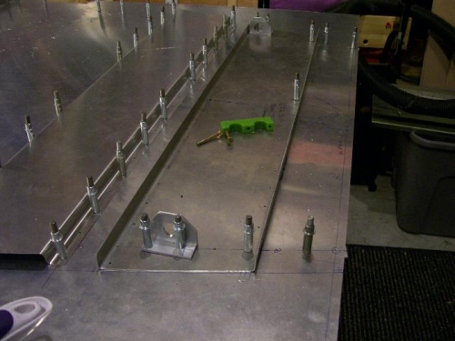 Laying out the rudder pedals