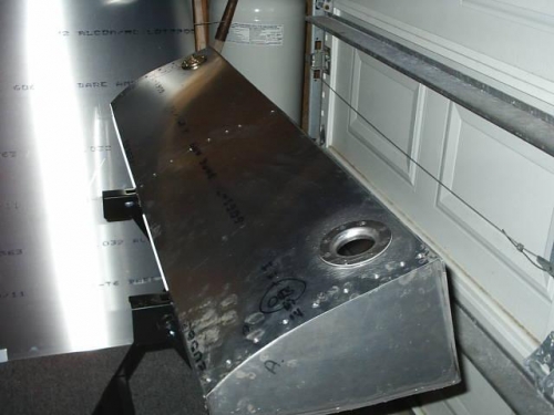 Left tank before final cleaning and sealing