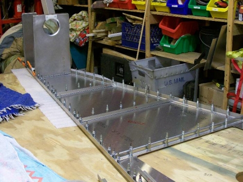 Rear longerons in place