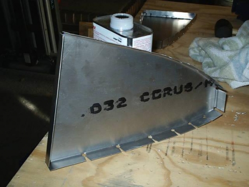 Fuel tank end - inside view