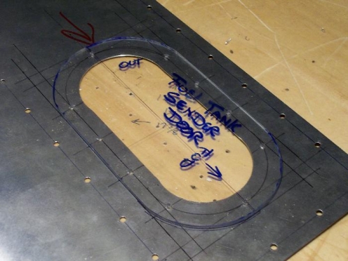 Plexiglass template to make door