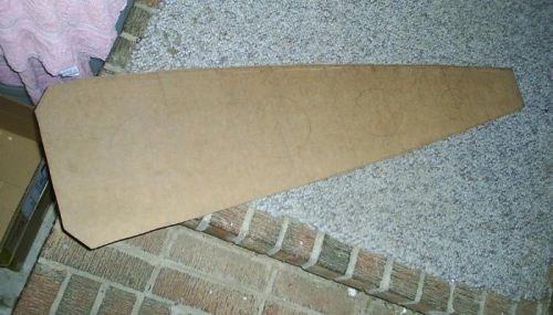 The rear rib form block rough-cut.