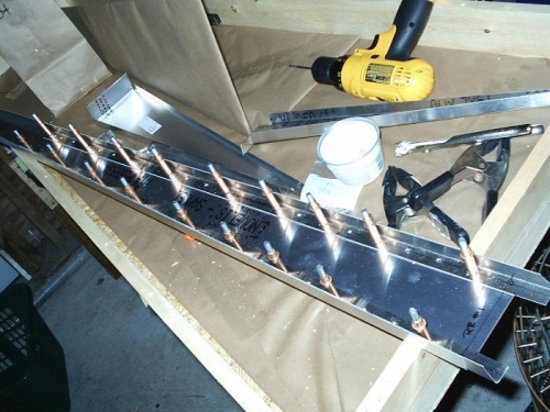 Rudder spar in progress