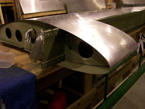 Inboard skin in place