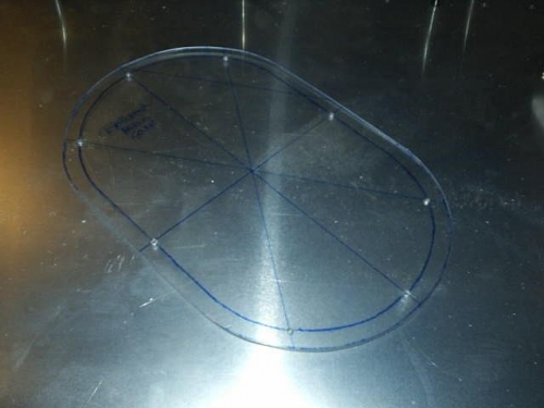 Plexiglass template for access