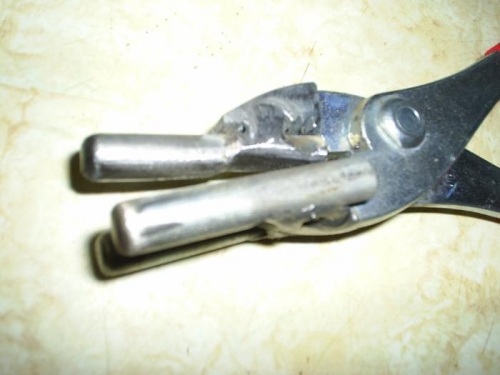 A close-up. As you can see, I'm strictly a seat-of-the pants welder.