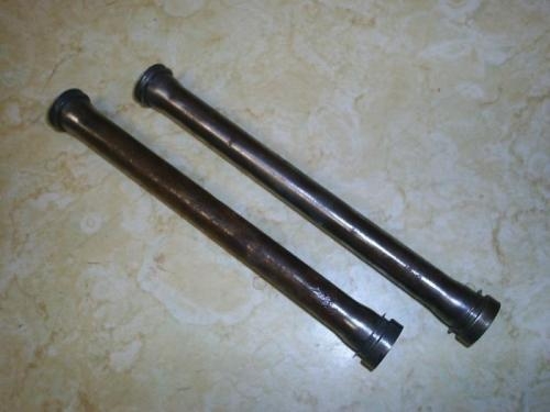 Tubes after polishing with a wire wheel.