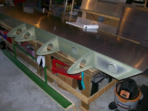 Nose ribs 4-7 riveted in place