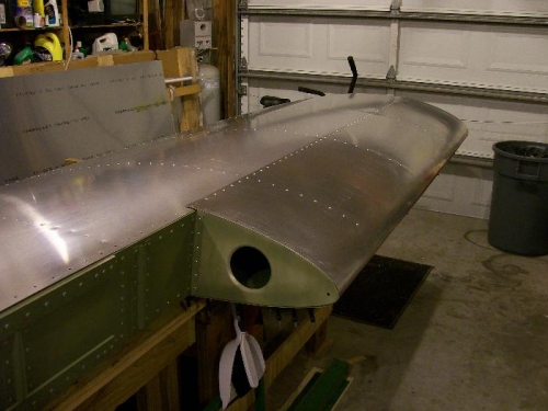 The top is riveted, bottom still in clecos