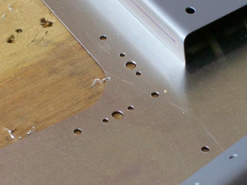 Corner of inspection door (bottom skin)