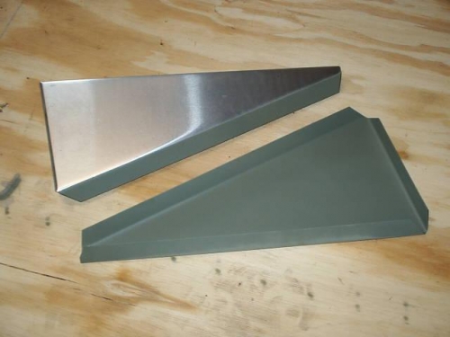 Aileron tips with corrosion protection applied