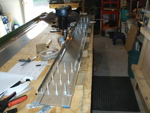 The whole bloody mess clecoed from the back