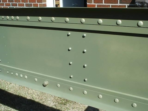 Bolt replacing AD6 rivet - rear view (upside down)