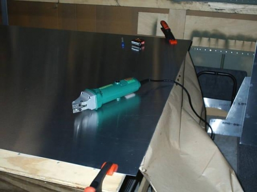 Tanks skin shearing in progress