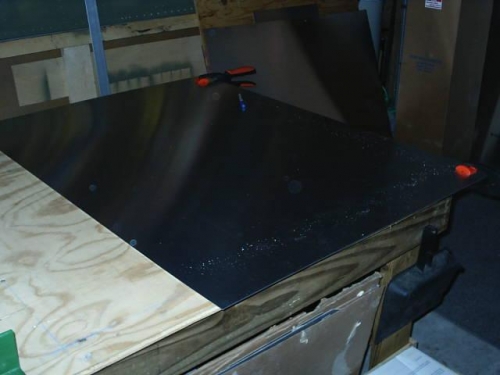 Tank skin sheared to size