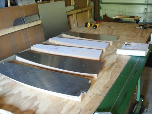 Ribs in various stages of completion