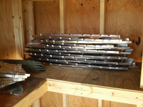 Ribs stacking up in the shed